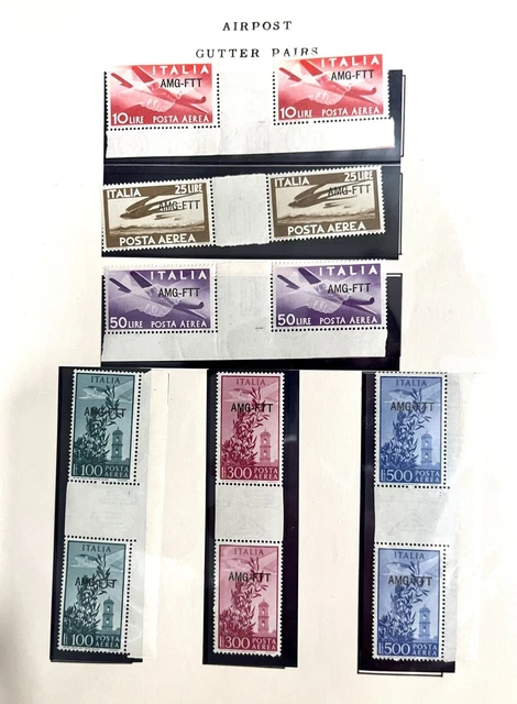 VERY RARE Trieste AMG-FTT Gutter Pair Lot with Joe Bush Cert 3
