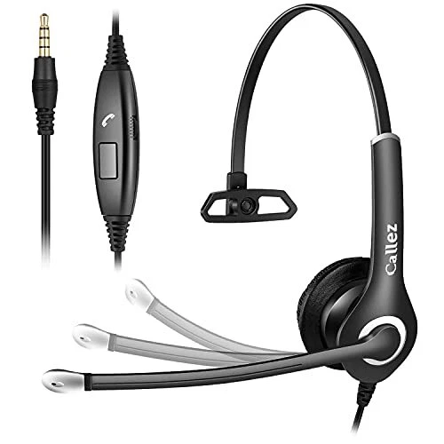 Cuffie per PC, jack da 3,5 mm con microfono e controllo del volume, (T0O)