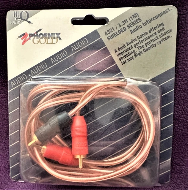 PHOENIX GOLD A321 SHIELDED SERIES AUDIO INTERCONNECT CABLE 3.3 Ft., NEW IN BOX