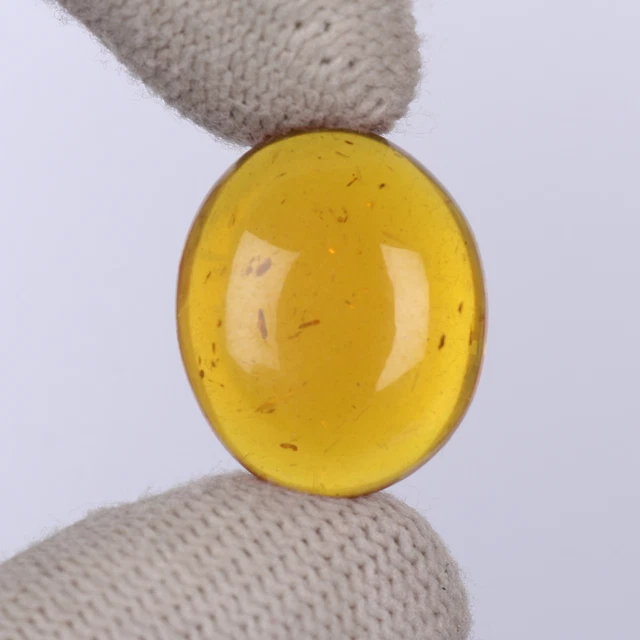 Echt Orange Farbe Bernstein Oval Schliff Cabochon 8.8 Karat 20x16x6 Größe für