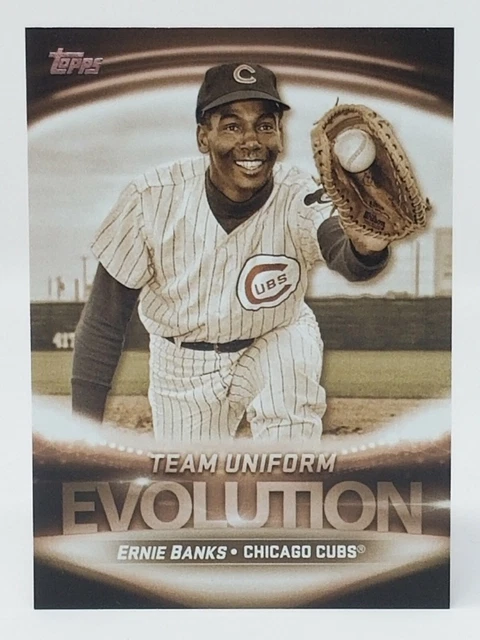 2019 Topps Uniform Evolution Ernie Banks/Kris Bryant Chicago Cubs #ED-10 2019 Topps Uniform Evolution Ernie Banks/Kris Bryant Chicago Cubs #ED-10