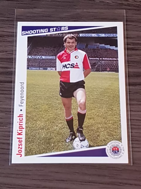 Jozsef Kiprich niederländische Ausgabe MERLIN SHOOTING STARS CARD 1991 FEYENOORD KEIN PANINI