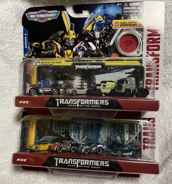 Micro Machines Transformers 4-Pack With Megatron and Movie Scene Display  and Autobot/Decepticon Decoder