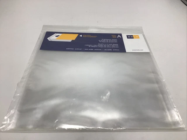 Kolo Series A Protector Sheets 300-2150 Clear 8.5" x  11" NEW 10 Pack Acid Free