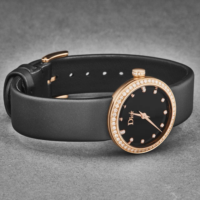 Christian Dior Women's 'La D De Dior' Diamond Bezel Black Dial CD047170A005 2