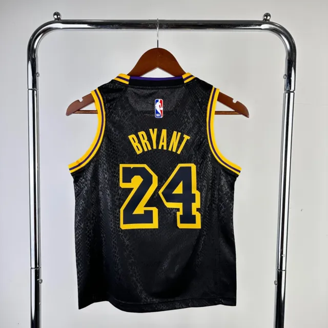 Nike Kobe Bryant #24 Youth L La Lakers Black Jersey Nba Basketball Jordan James