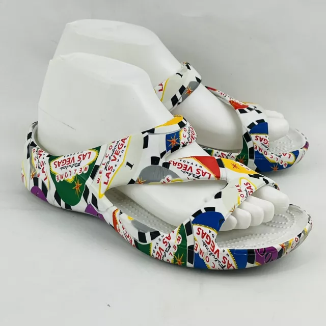 Womens 7 Dawgs Poker Chips Print Slides Multicolor Sandals Las Vegas Collection Womens 7 Dawgs Poker Chips Print Slides Multicolor Sandals Las Vegas Collection
