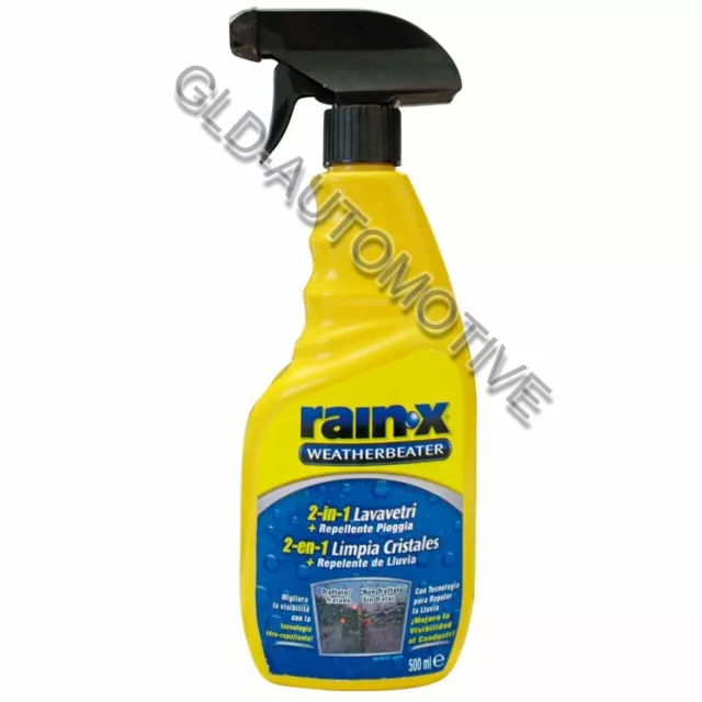 SPRAY Pulizia VETRI Trattamento Antipioggia Parabrezza Auto 500ml RAIN X