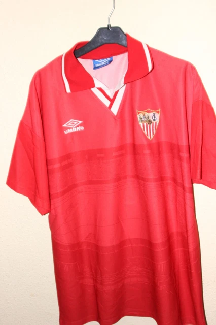 CAMISETA MATCHWORN SEVILLA FC UMBRO 1995/96 (Away) Marbella 9 SUKER Talla XL EUR 239,97 - ES