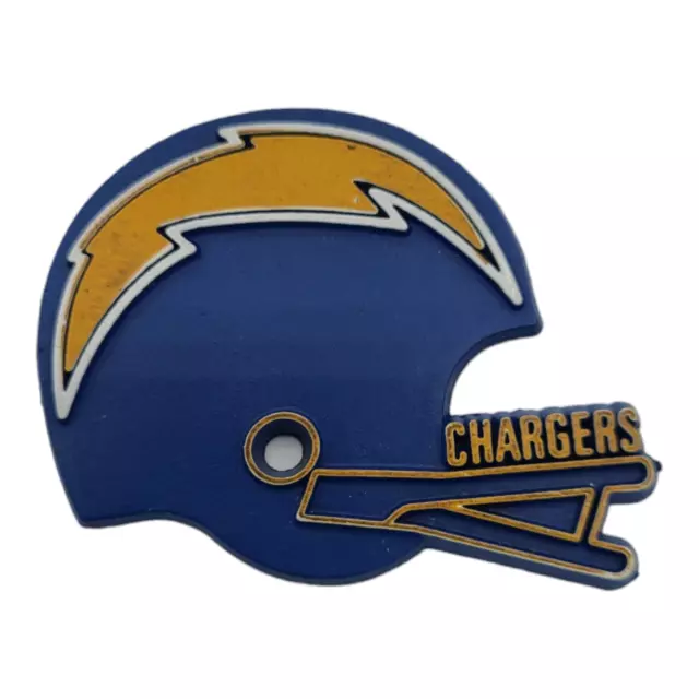 Vtg San Diego Chargers NFL Football Helmet Rubber Fridge Standings Board Magnet