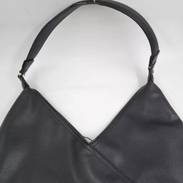 Anne Klein Hobo Shoulder Bags Women's Black Textured Magnetic Snap Closure~ 2