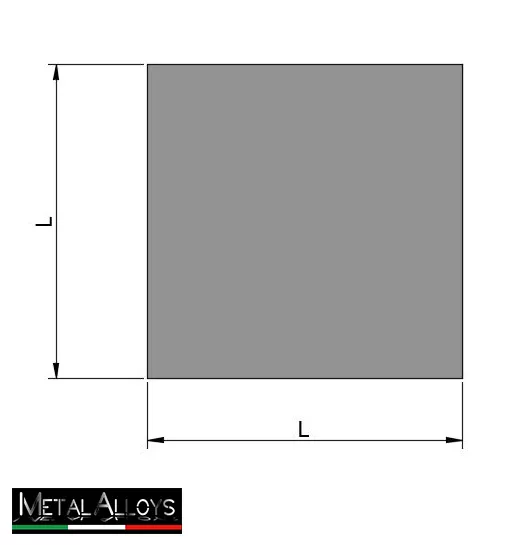 Barra Quadrata Quadra Alluminio 6082 da 50 60 70 80 90 100 mm DIVERSE LUNGHEZZE 2