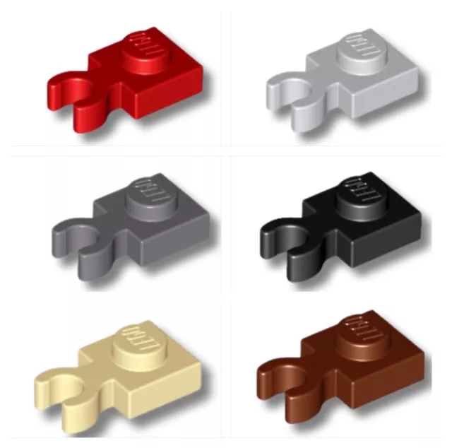 LEGO Plate Special 1x1 with Clip x 10 - Choose Colour - 4085d 44860 60897 93793