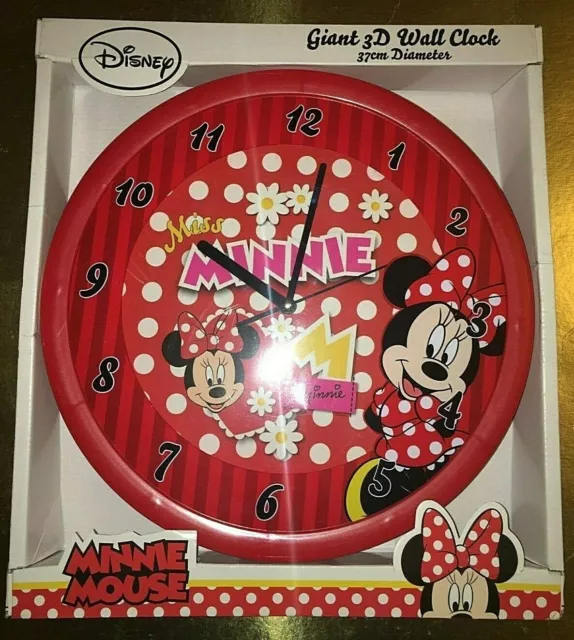 Reloj de pared gigante gigante Disney Minnie Mouse