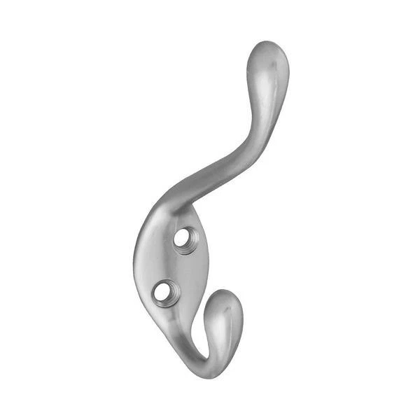 10 Pk Die Cast Satin Nickel 3.5 Projection Heavy-Duty Coat & Hat Hook N331041