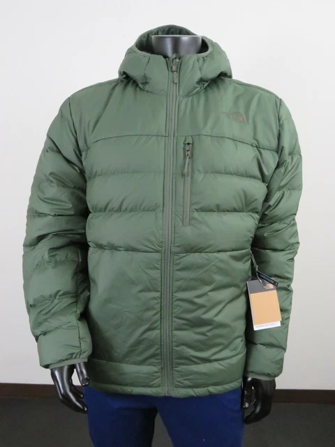Mens The North Face Aconcagua 2 550-Down Insulated Hooded Puffer Jacket - Green