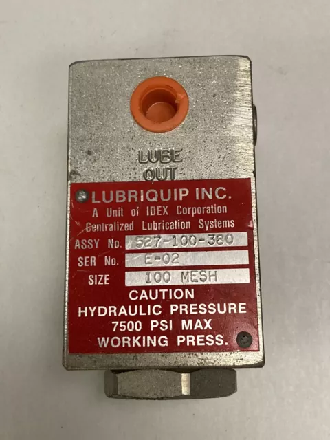 IDEX Lubriquip 527-100-380 Sediment Strainer, 100 Mesh