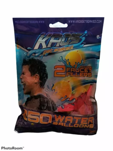 Imperial KAOS Water Balloons 250-Pack with 2 Faucet Fillers