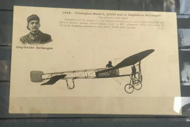 CPA - Aviation Monoplan de Blériot piloté par le Capitaine Bellanger