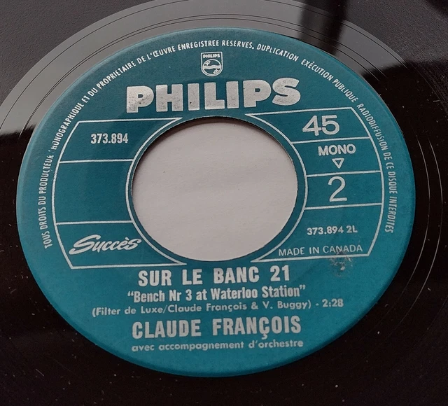 Claude Francois - Jattendrai (45-Tours Usagé) main image 1