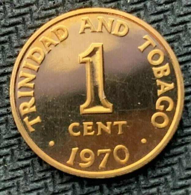 1970 Trinidad & Tobago 1 Cent Coin PROOF ( 2104 Minted )      #A30