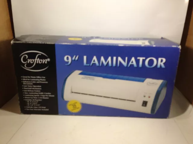 Crofton 9 in Laminator Home School Office Church Low Noise Dual Roll