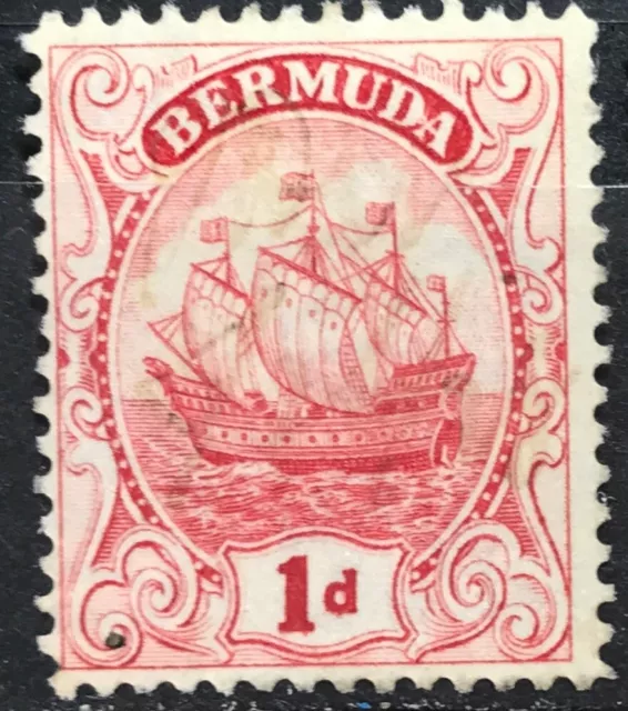 Bermuda 1922 One Penny Scarlet Sg 78 Lmm
