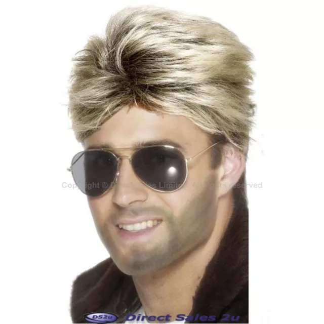 George Michael WHAM 80s Blonde Wig or Glasses or Make-up 1980 Fancy Dress lot