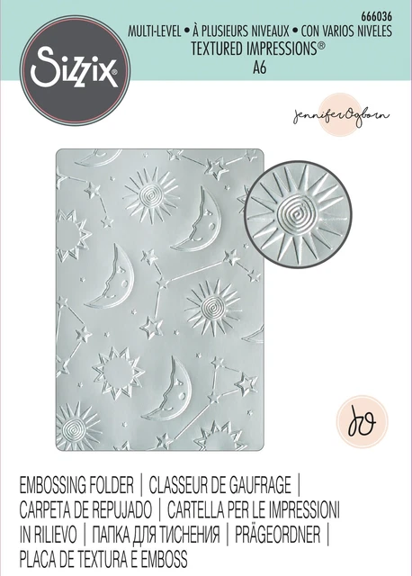 Carpeta en relieve de impresiones texturizadas multinivel Sizzix-luz de luna de Jennifer