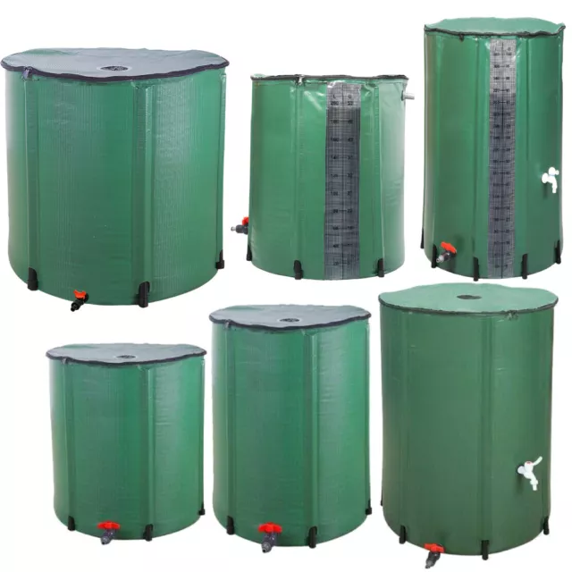 50/66/100 Gallon Rain Water Collector Rainwater Storage Barrel Garden Container 2