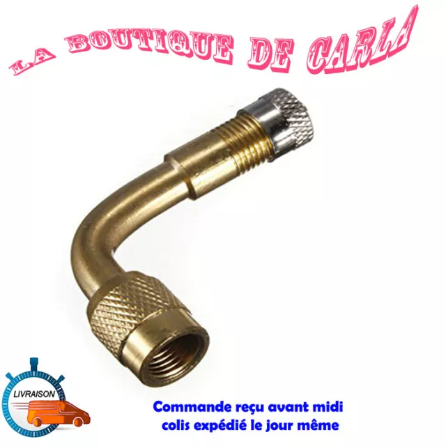 1 raccord rallonge Prolongateur Coude valve Pneu voiture Moto Velo 90 DEGREE