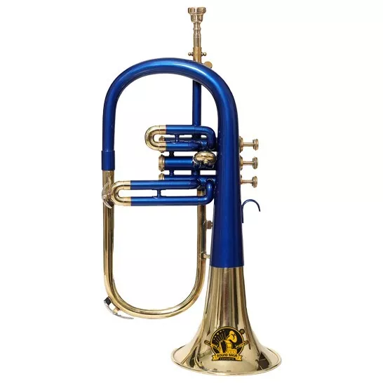 SOUND SAGA® Flugel Horn 3 Valve With All Accessories Including Mouthpiece & Case