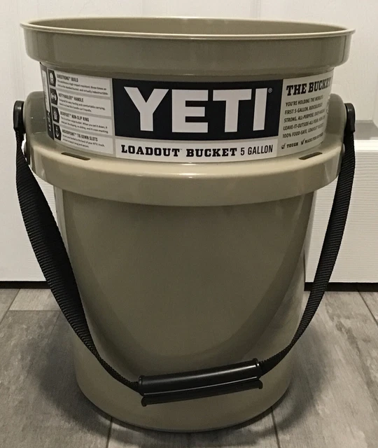 NEW YETI LOADOUT Impact Resistant All Purpose 5 Gallon Bucket Tan Brown