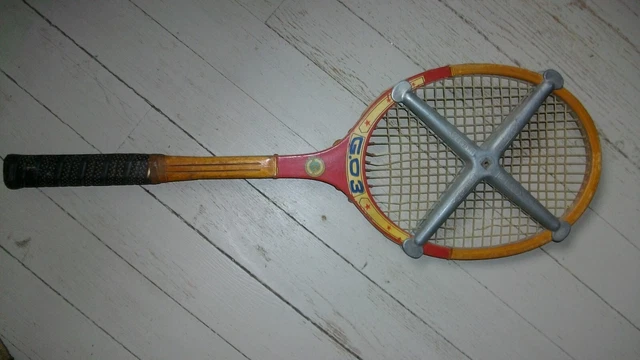 Raquette de Tennis nava Modèle Grand Slam en Bois Anni 70 Nouveau Jamais Utilisé