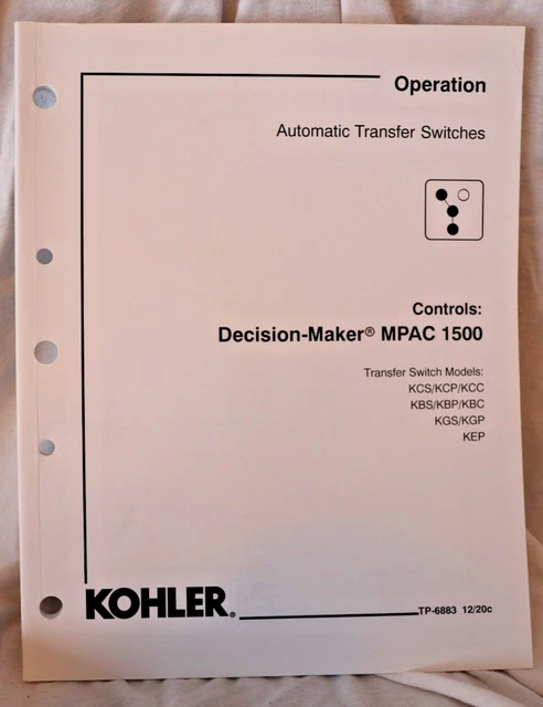 Kohler MPAC1500 (GM93604) - Contrôleur Pour ATS - Neuf (Sans Boîte)