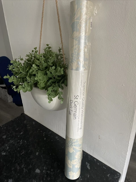 Laura Ashley Wallpaper Roll  St Germain duck egg Batch W069086-A2 New & Sealed