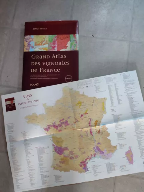 Rare Grand Atlas Des Vignobles De France-Solar-Benoit France-E.o 2002.Bel Etat