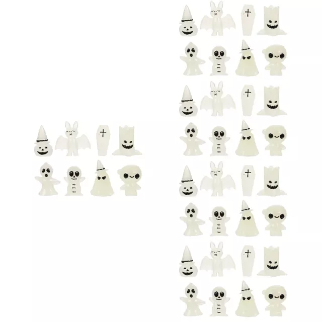 40 Pcs Luminous Ghost Figure Household Decor Halloween Festival Supply Skeleton