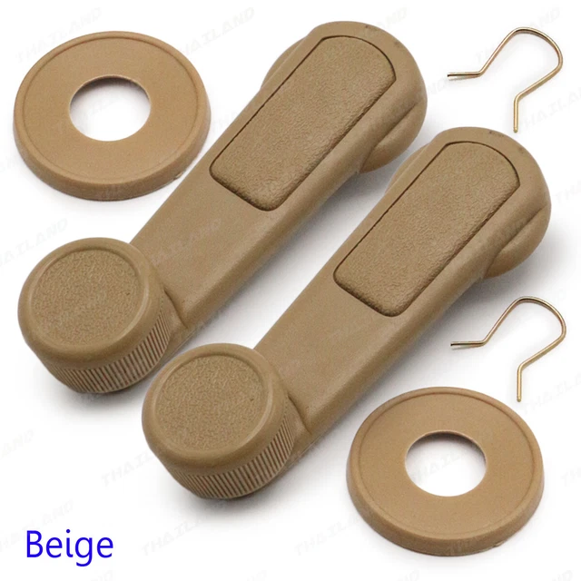 Coppia Maniglia Manovella Finestre Beige per Mitsubishi Cyclone L200 Lancer 1986 2005