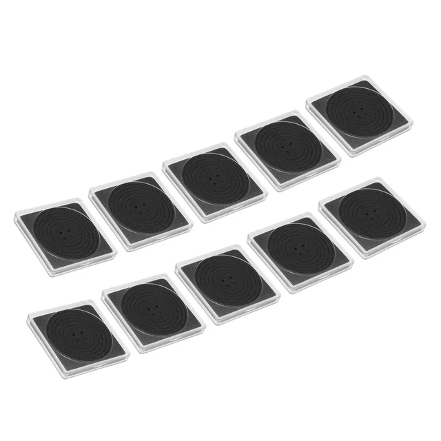 10 uds soporte para monedas maletín de colección de monedas, caja de visualización de monedas, para monedas de 19-39 mm, negro