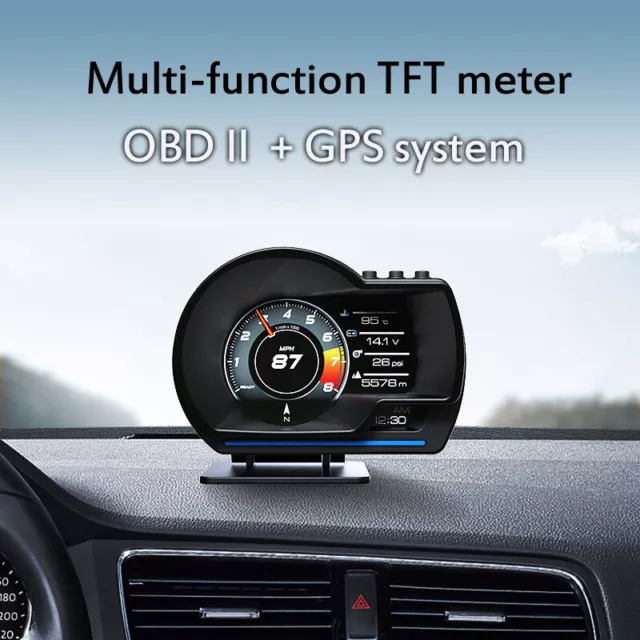 OBD2 HEAD UP Display Misuratore GPS Smart Auto HUD Tachimetro Digitale EUR  50,89 - PicClick IT