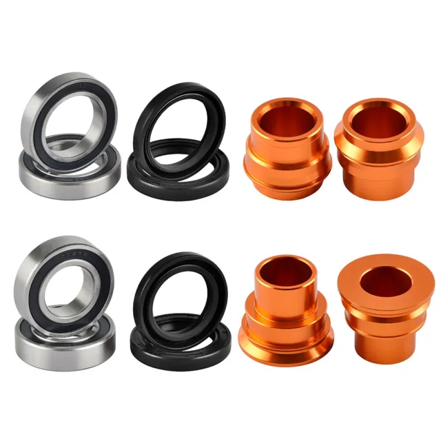 Front Rear Wheel Spacers Bearings Seals Kit For KTM EXC-F 250 350 450 500 17-23