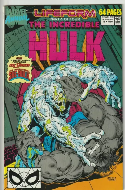 Unglaublicher Hulk Jährlich #16 (Marvel) (1990) ""Lebensform"" Teil 3 Von Vier