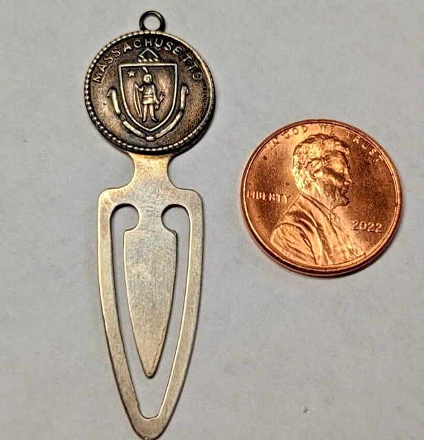 Vintage Sterling Silver Massachusettes Bookmark
