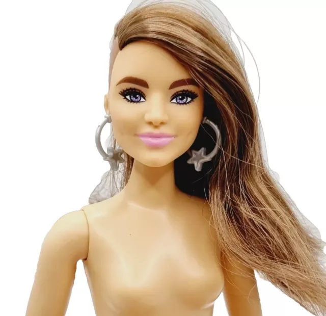 Barbie Curvy Fashionista Dimples Extra Articulated Brunette Hair Doll Mattel