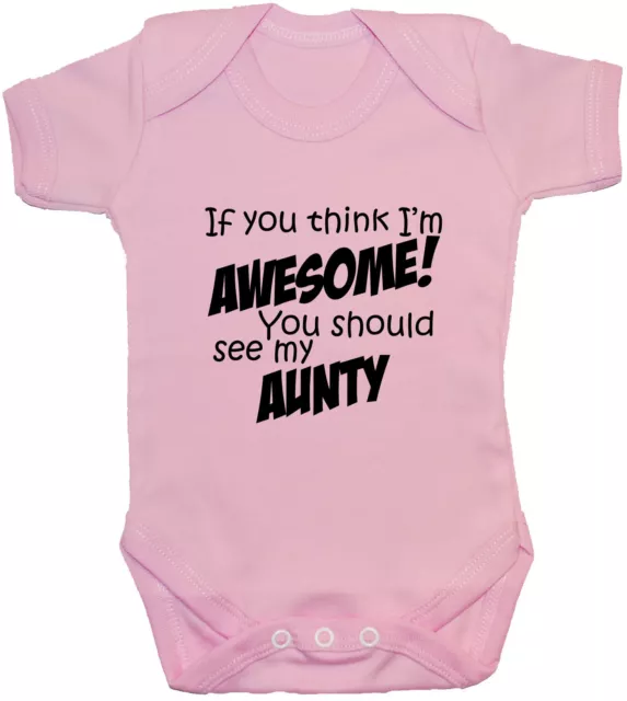 Awesome Tante Baby Grow Body Strampler Weste Neugeborene - 24m lustiges Geschenk Junge Mädchen