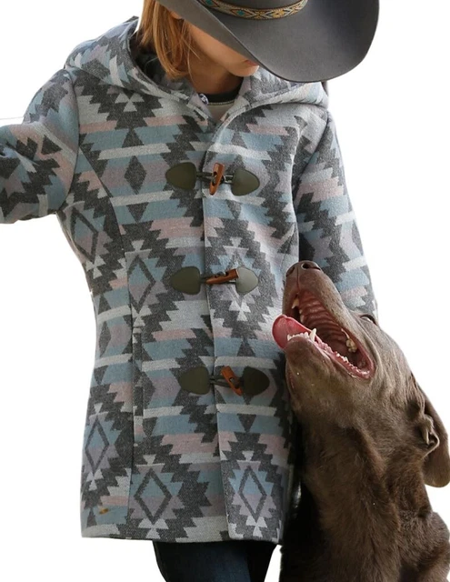 Cruel Girl Western Coat Girls Patterned XL Multi-Color CWJ8260001