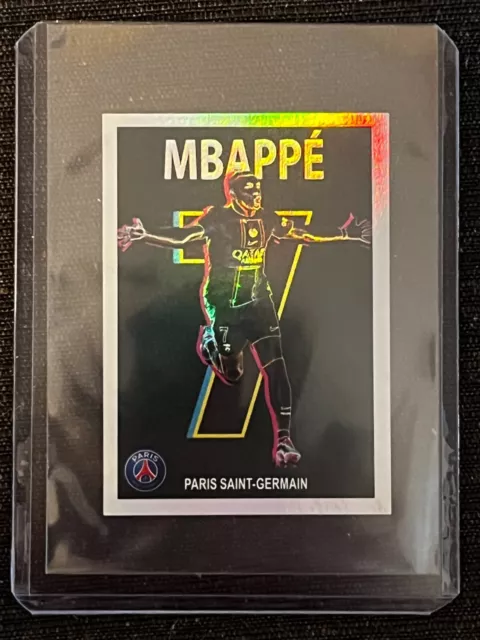 Sticker Panini Foot 2023 Kylian Mbappe Paris Sg # 238 Toploader Neon Crack 3