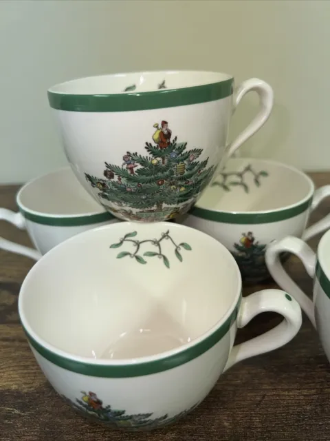 Spode Tea Cup Christmas Tree Pattern S3324T made in England Set Of 6