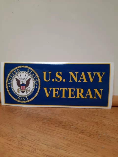 United States Navy Veteran Bumper Sticker U.S. Military